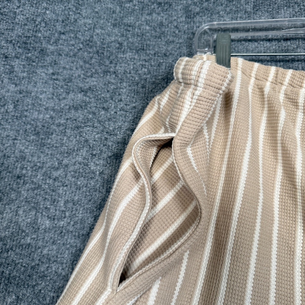 Peace Love World Plus 2X Top and Pant Set Neutral Stripe Waffle Honeycomb Knit - Picture 13 of 16
